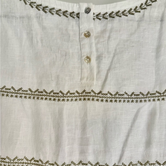 H. Jill Embroidered Linen Tunic Top - Picture 6 of 7